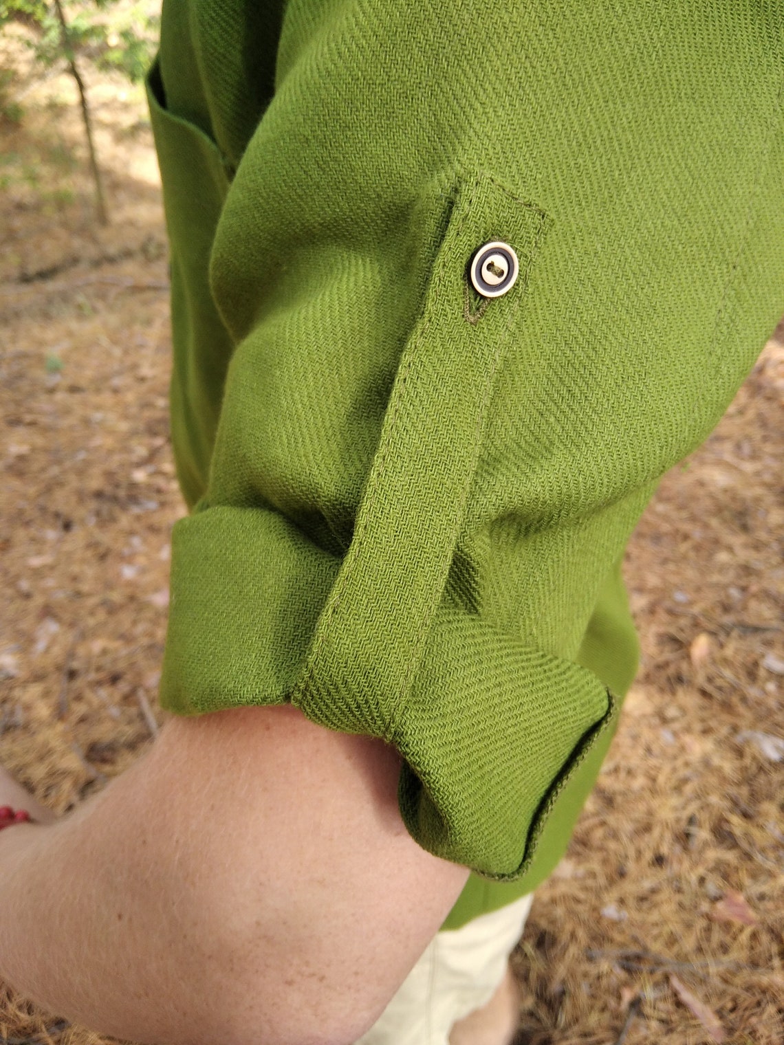 Green mens hemp shirt Organic hemp cloth pleasant to touch Etsy