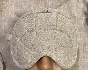 Maschera per dormire alla canapa: blocca la luce per notti riposanti. Design unisex