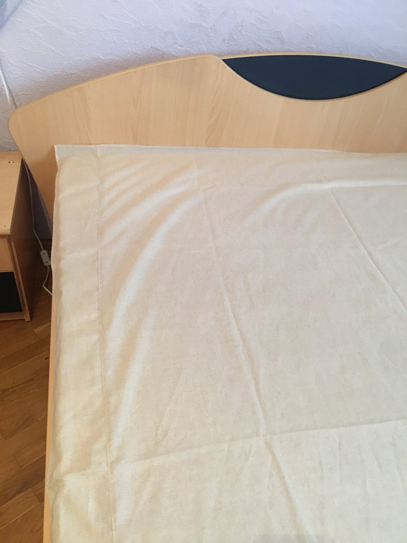 Hemp mattress cover with zipper, Different sizes available, Natural non dyed cloth to keep your dreams sweet image 10