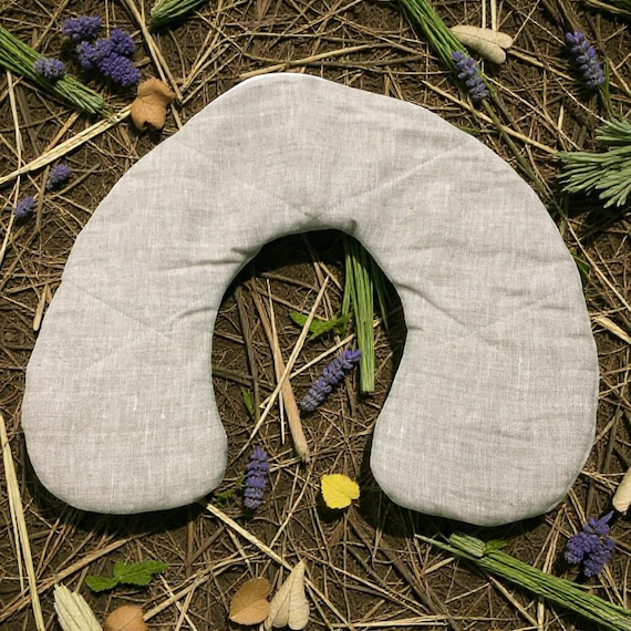 Hemp U-Shaped Neck Pillow Cover (Unfilled) – Refillable DIY Pillow Shell, 180gsm Hemp