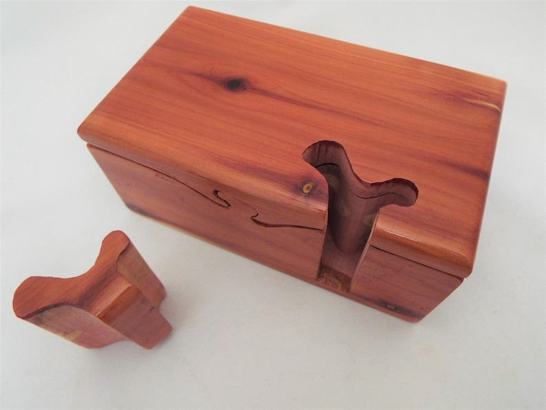 Custom Handmade Wooden Puzzle Box From Walnut Mahogany or Red Etsy
