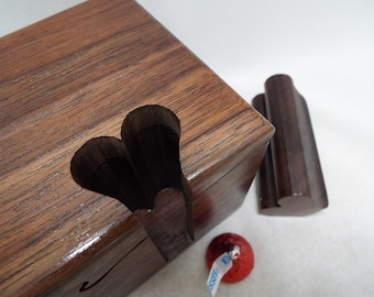 40th Anniversary Walnut Gift Box, Handmade Wooden Gift