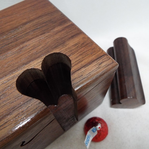 40th anniversary custom walnut puzzle box for that special someone, unique wooden gift for him or her