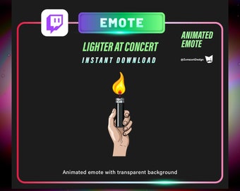 ANIMATED Lit Lighter Emote for Twitch, Streamer, Gaming, Emotes, Stream Emotes,
