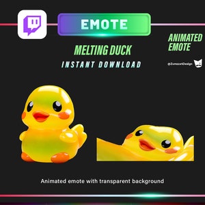 ANIMATED Duck Emote for Twitch, Streamer, Gaming, Streaming, Stream Emotes, Ducky, Gummy Duck Emote