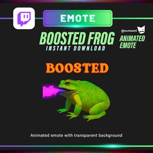 ANIMOWANA WZMOCNIONA Emotka Żaby dla Twitch, Streamer, Gaming, Streaming, Emotka Stream, Emotka Reakcji Twitch