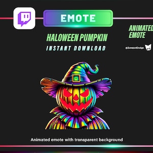 ANIMATED Evil Pumpkin for Twitch, Streamer, Gaming, Streaming, Stream Emotes, Halloween Emote, Spooky Emote