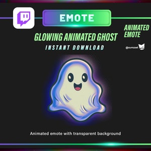 ANIMATED Ghost Emote  for Twitch, Streamer, Gaming, Streaming, Stream Emotes, Halloween Emote, Spooky Emote
