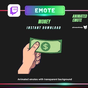 ANIMATED Take my Money Emote for Twitch, Streamer, Gaming, Streaming, Stream Emotes, Funny Emote, Donation Emote