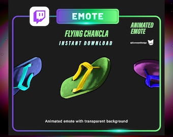 ANIMATED Flying Chancla Emote  for Twitch, Streamer, Gaming, Streaming, Stream Emotes, Funny Emote, Flying Emote