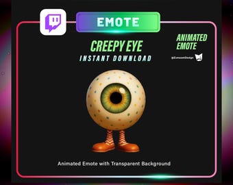 Animiertes Gruseliges Auge zucken Emote: Scary Horror (Digitaler Download))