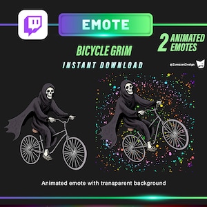 ANIMATED Grim Reaper Set for Twitch Streamer, Gaming, Streaming, Stream Emotes, Horror Emote, Skeleton Emote,
