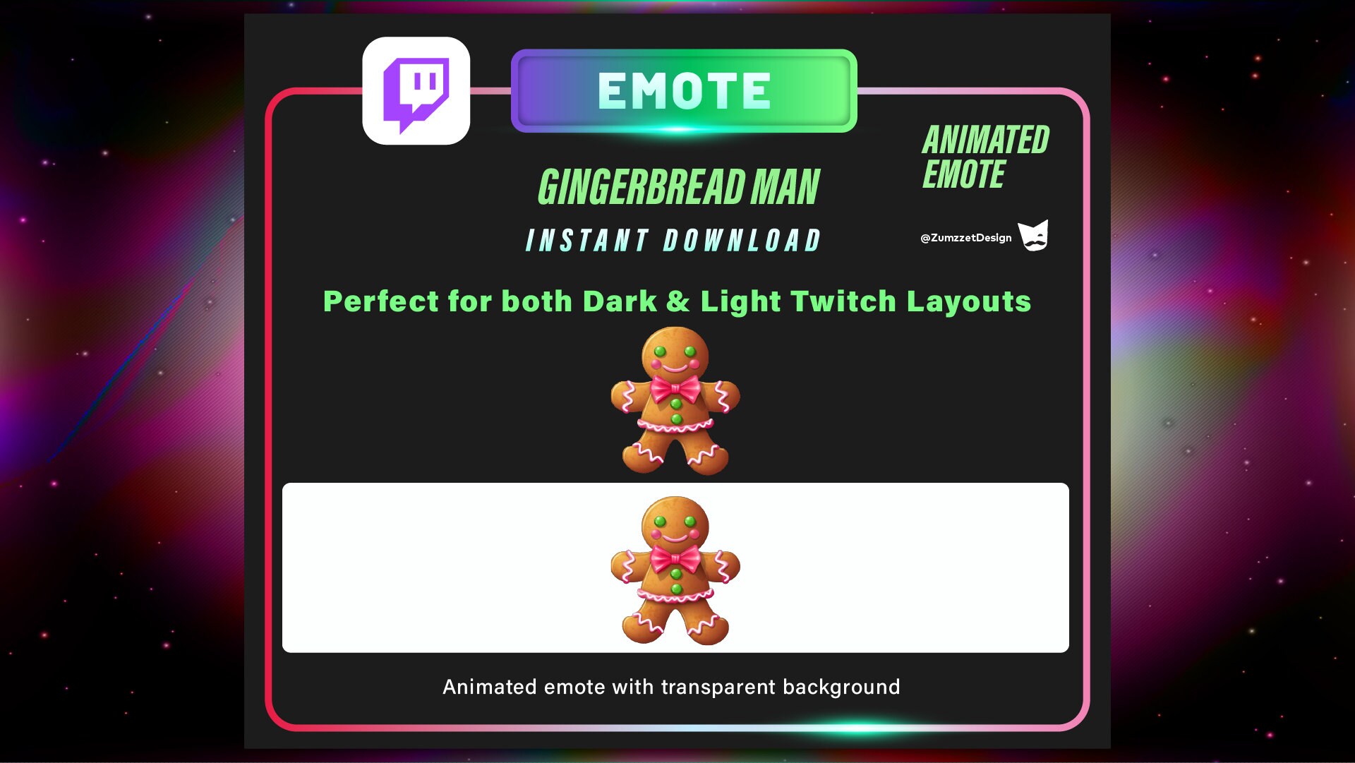 Animated Gingerbread Man Emote for Twitch (digital Download) - Etsy