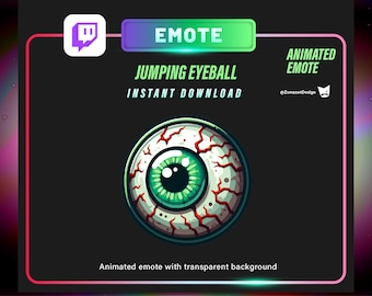 Animiertes Horrorauge Emote für Twitch Piercing (Digitale Datei)