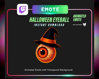 Hexenauge Animiertes Twitch Emote | Gruseliger Halloween Stromer Emote