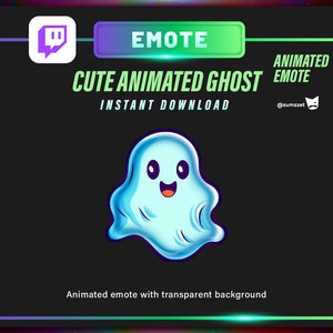 ANIMATED Ghost Emote  for Twitch, Streamer, Gaming, Streaming, Stream Emotes, Halloween Emote, Spooky Emote