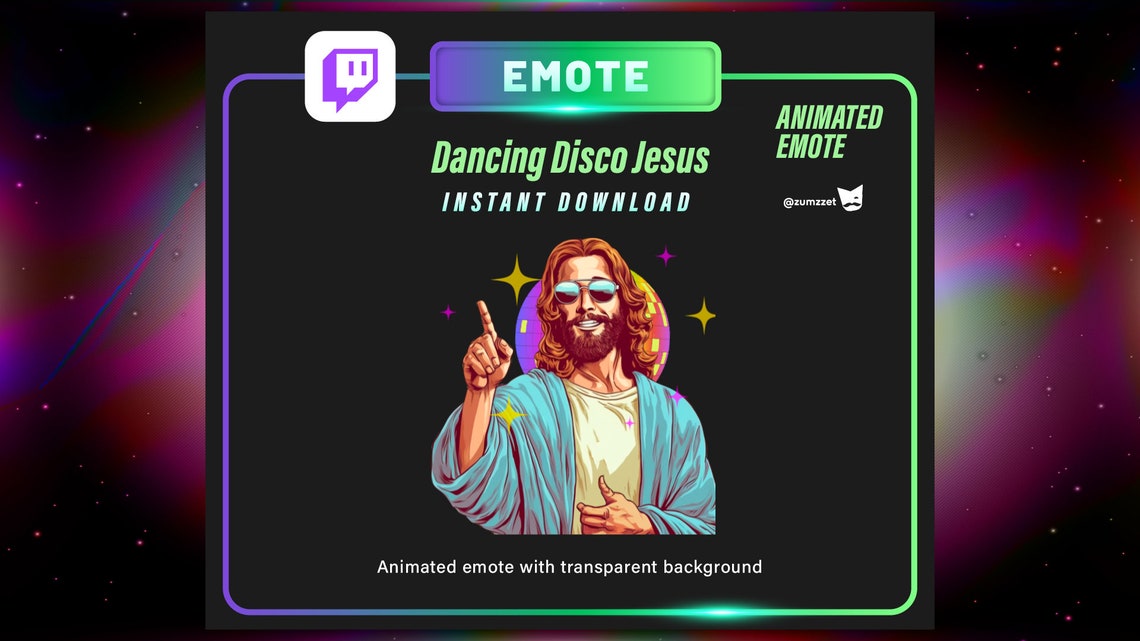 ANIMATED Jesus Emote for Twitch & Discord, Streamer, Gaming, Streaming