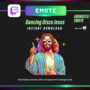 Animated Disco Jesus Emote for Twitch & Discord (digital Zip File) - Etsy