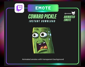 Emote animado de Coward Pickle para Twitch (descarga digital)