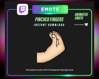 Emote animado de dedos apretados (descarga digital)