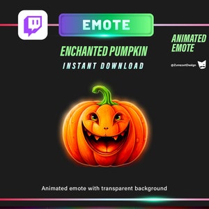 ANIMATED  Pumpkin for Twitch, Streamer, Gaming, Streaming, Stream Emotes, Halloween Emote, Spooky Emote