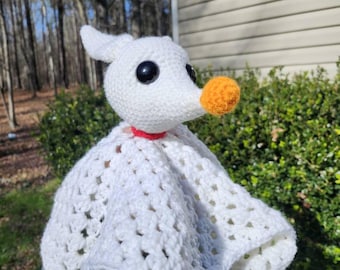 Crocheted Ghost Dog Lovey