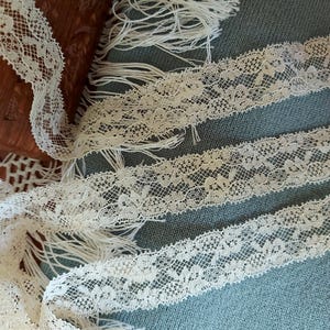 Dentelle Ancienne écru En Coton - Pour Couture, Customisation, Décoration - Occasion Bon état