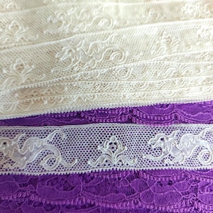 RARE dentelle des années 1920-1930 en coton blanc cassé,créme motif animalier(dragon) 2 cm ,restauration de costumes,poupées,créations