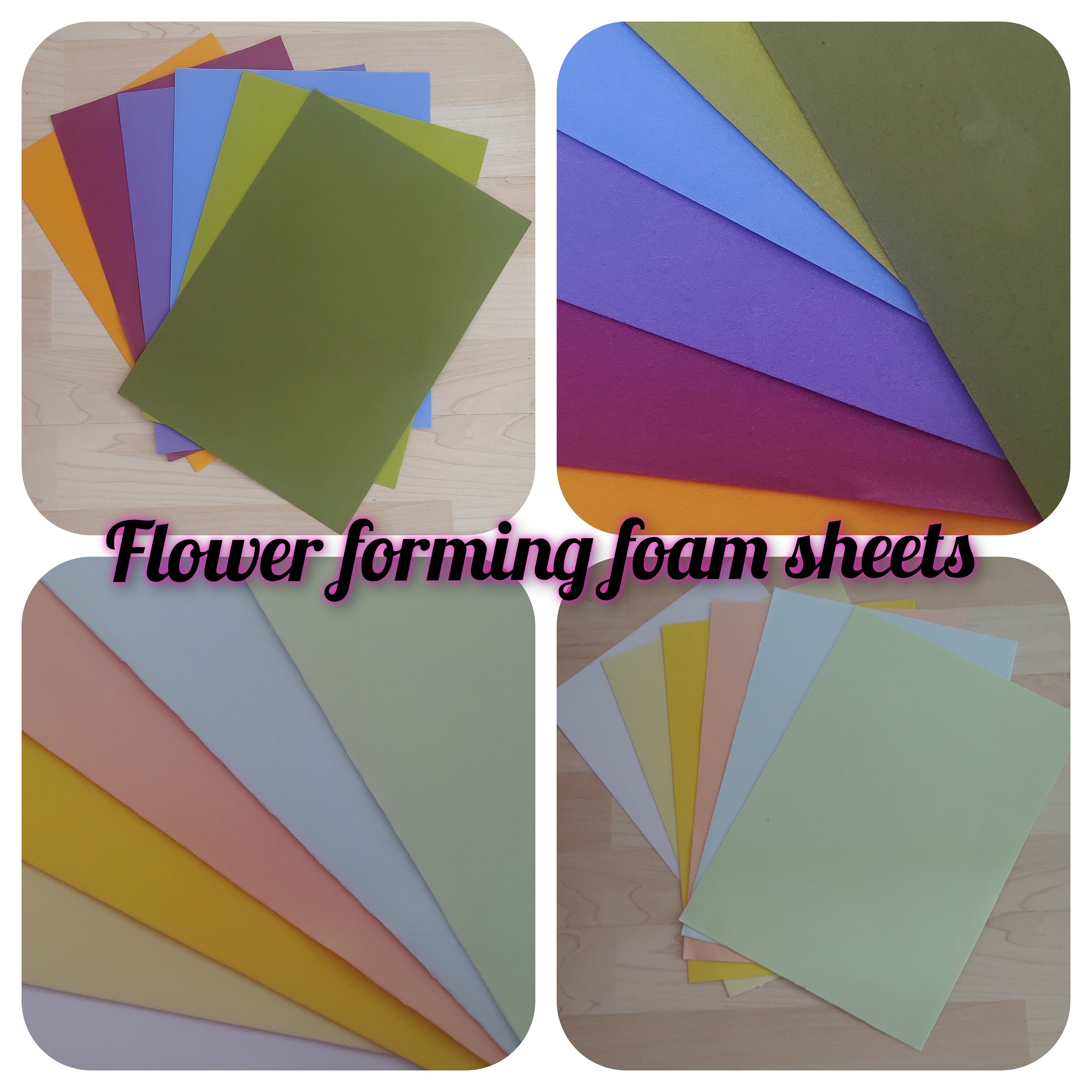 A4 EVA Craft Funky Foam Sheets 10 Pack 2mm Thick Approx 10 Assorted Colours