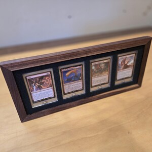 Wooden Trading Card Display Frame – Black Walnut or Pine, MTG, Pokémon, Sports & TCG