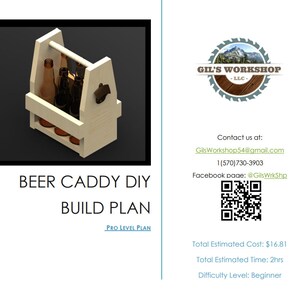 Beer Caddy DIY Build - Pro Plan + Drawing Package