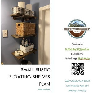 Small Rustic Floating Shelves DIY Build - Pro Plan