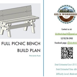Full Picnic Bench DIY Build - Pro Plan