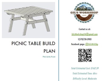 Picnic Table DIY Build - Pro Plan
