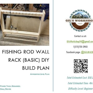 Fishing Rod Wall Rack DIY Build - Apprentice Plan