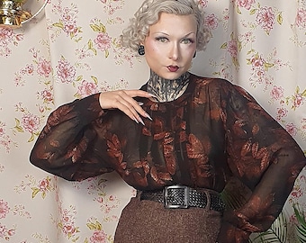 【CARAME】vintage floral print ブラウス 4Y CARAME】vintage floral print ブラウス 4Y CARAME】vintage floral