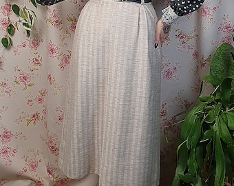 Gonna a tubino a righe in misto lana vintage - Stile anni '40