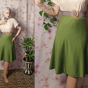 Olive green discount skirts 80s