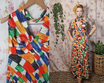 1940s Pale Blue Organdie Floral Dress