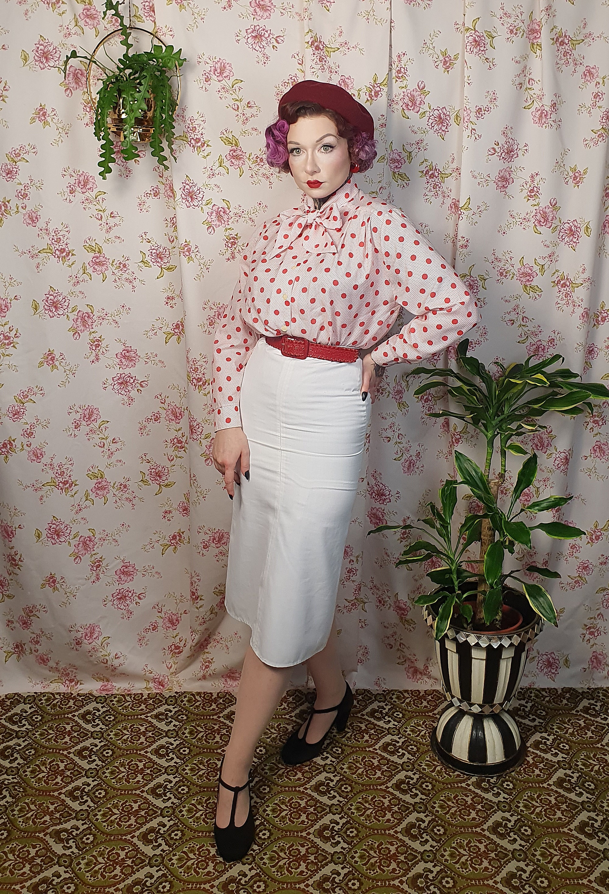 80s white pencil skirt deals
