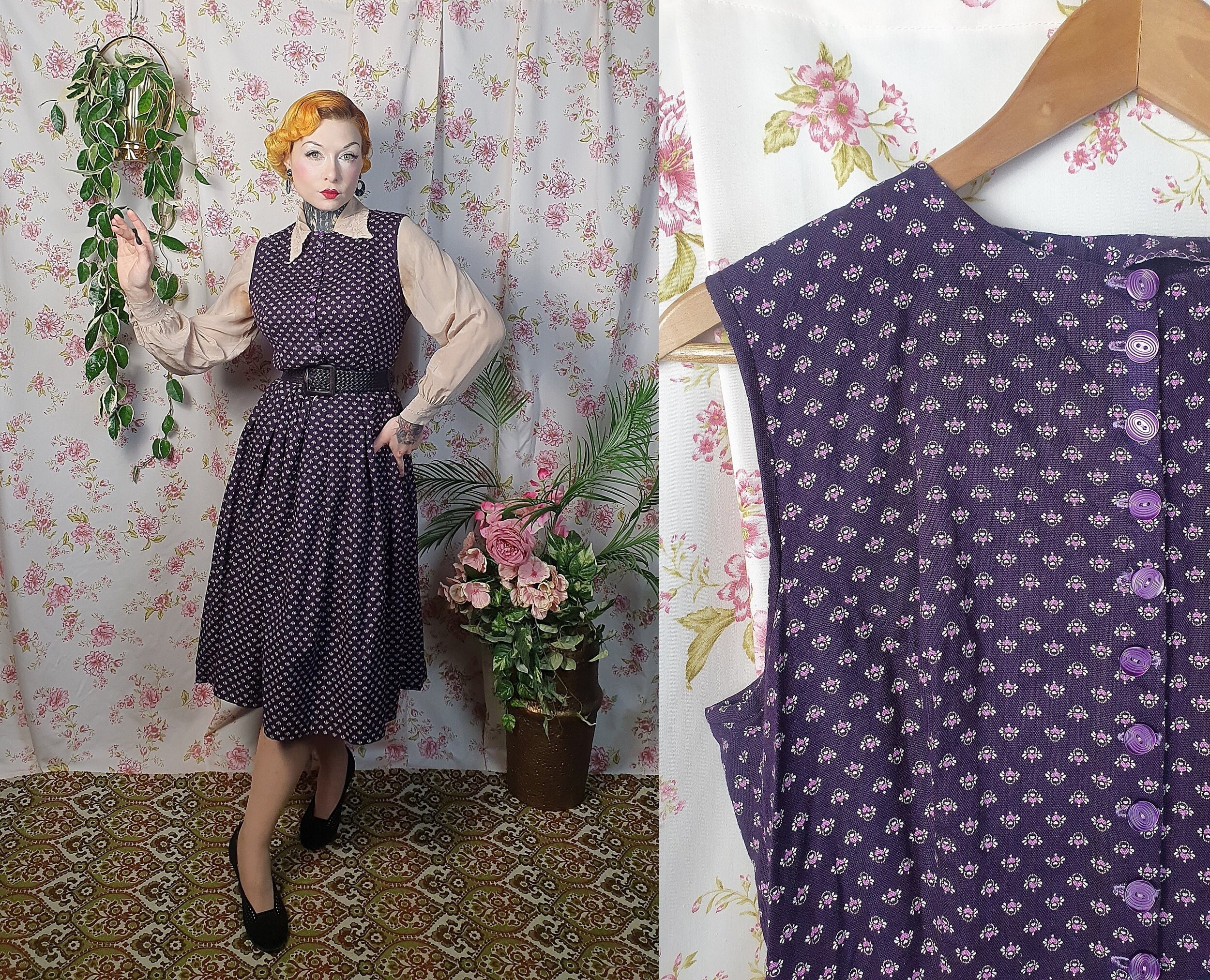 Vintage style Pinafore Dress | 1950s Jumper Dress | Sew with me - YouTube
