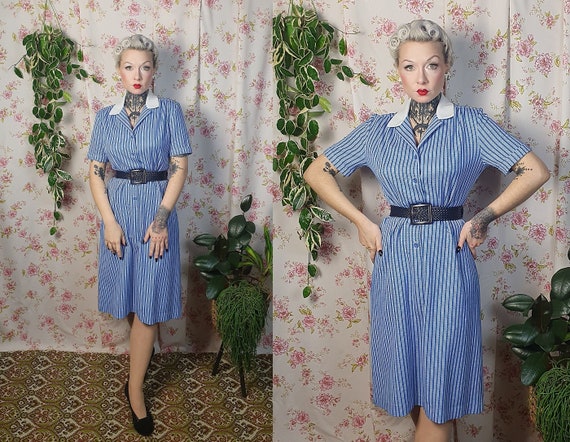 Blue and white vintage dress sale