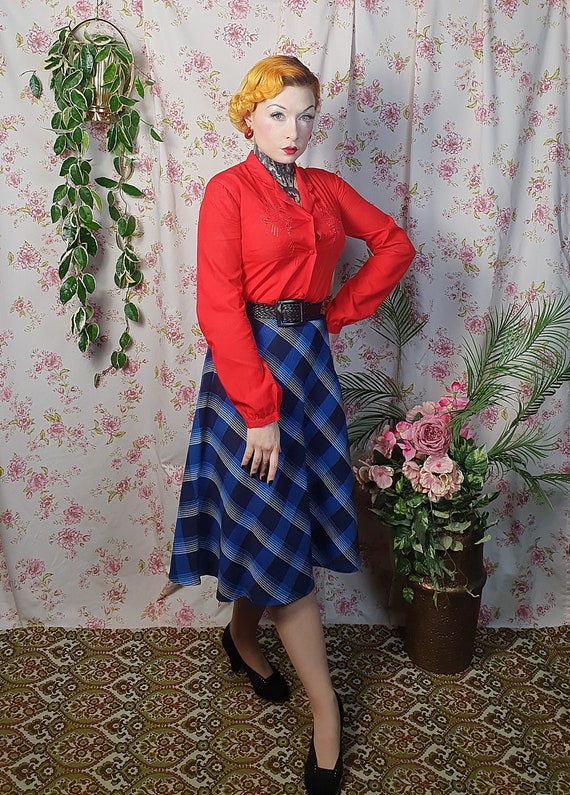 パンツ 40s~50s vintage check pleats skirt 40s~50s vintage check pleats skirt