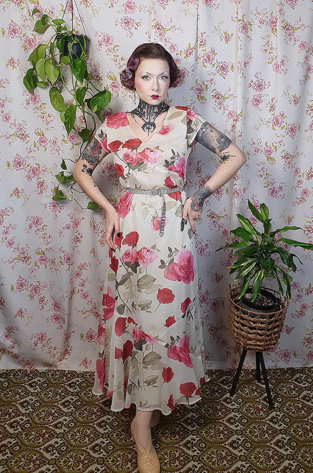 dress women fashion rose Iris Midi Dress in Dusty Rose