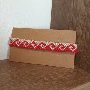 Bracelet Brésilien D'amitié Réglable - Tissu Rouge Et Noir, Pas De Fermoir