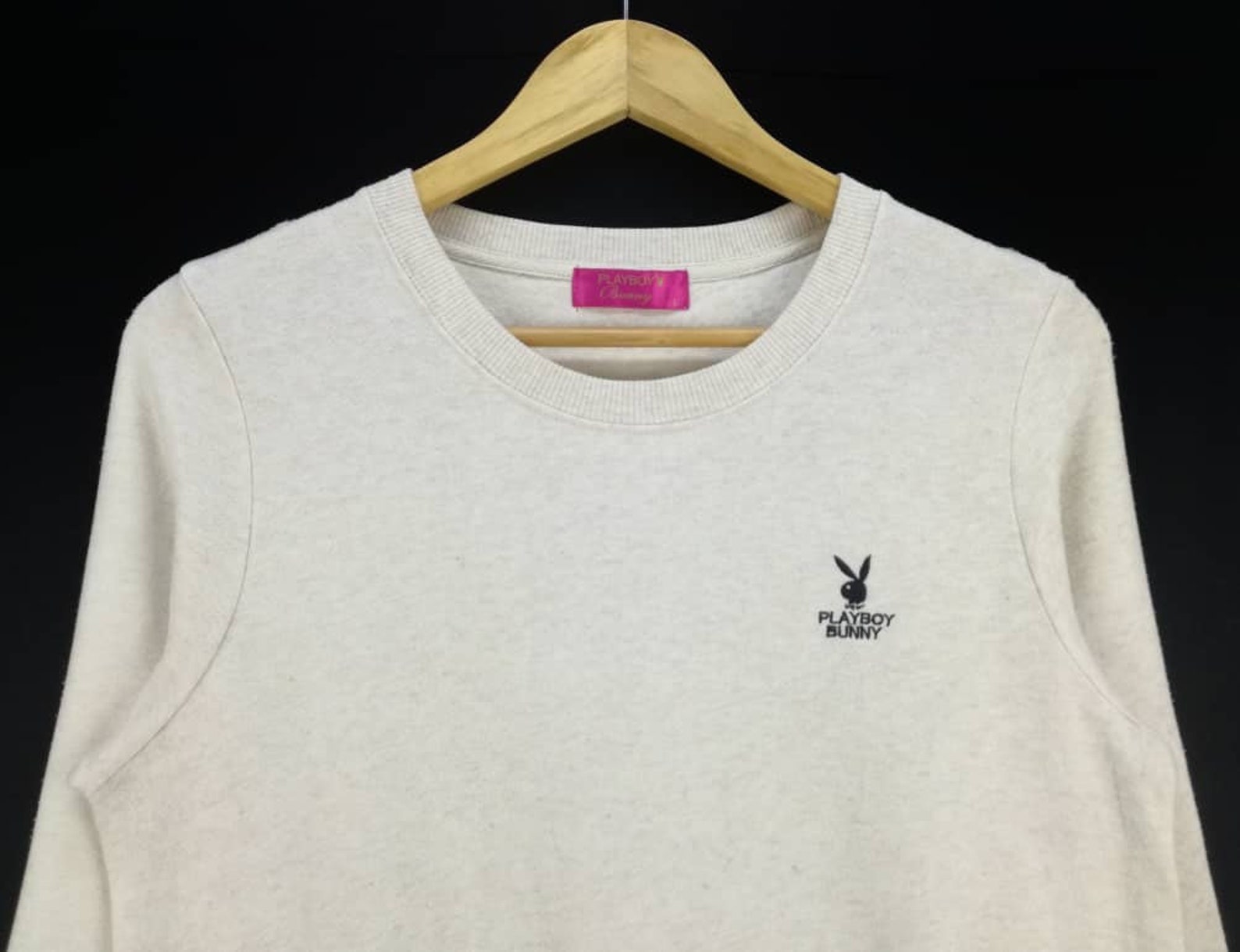 Playboy small embroidered logo crewneck pullover sweatshirt / | Etsy