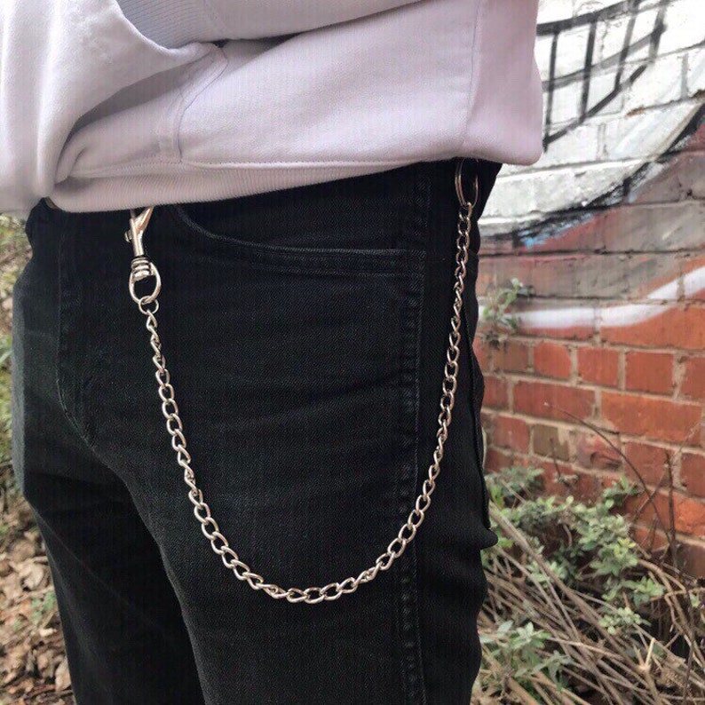 chunky industrial clasp silver jean chain image 0