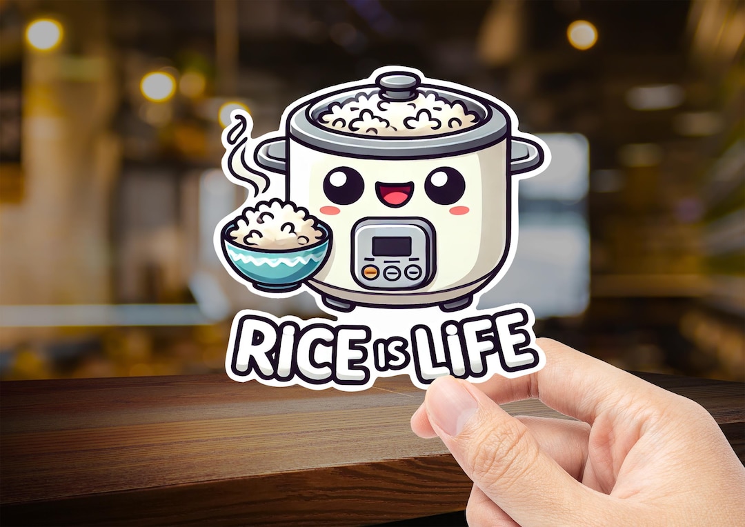 Rice is Life Sticker: Asian Food, Laptop Decal - Etsy