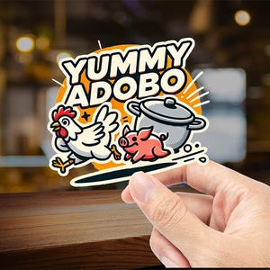 Filipino Adobo Sticker – Celebrate Filipino Cuisine! Funny Filipino sticker, tagalog sticker,Filipino gift, Philippines sticker, pinoy