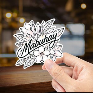 Mabuhay Sticker – Celebrate Filipino Culture! Funny Filipino sticker, tagalog sticker, Filipino gift, Philippines sticker, pinoy gift